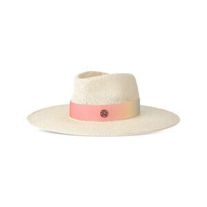 Maison Michel Chanel Charles Sunset Ribbon On Torcido Hat in Natural L